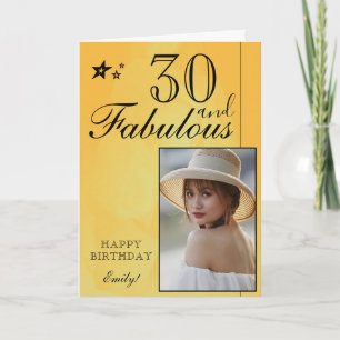 Elegant 30th Birthday Photo Template Customizabl