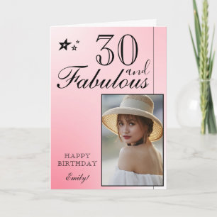 Elegant 30th Birthday Photo Template Customizabl