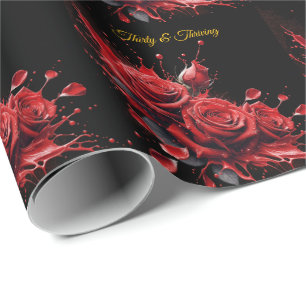 Elegant 30th Birthday - Roses in Bloom Wrapping Paper
