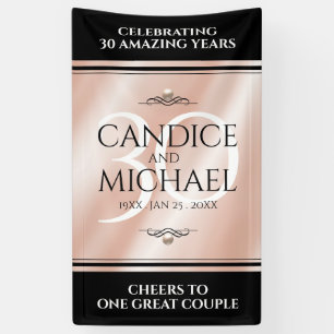 Elegant 30th Pearl Wedding Anniversary Celebration Banner