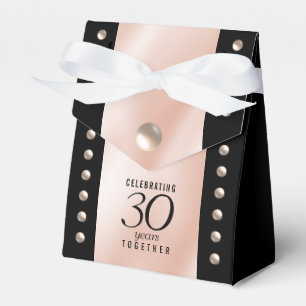 Elegant 30th Pearl Wedding Anniversary Celebration Favor Box