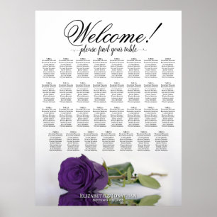 Elegant 31 Table Royal Purple Rose Seating Chart