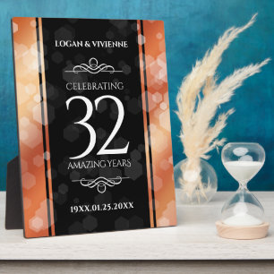 Elegant 32nd Bronze Wedding Anniversary Plaque