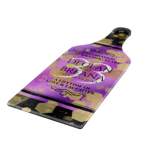 Elegant 33rd Amethyst Wedding Anniversary Cutting Board