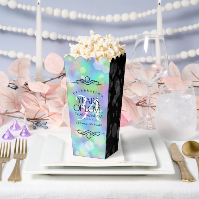Elegant 34th Opal Wedding Anniversary Celebration Favor Box (Wedding)