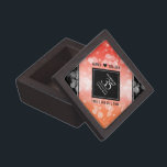 Elegant 35th Coral Wedding Anniversary Gift Box<br><div class="desc">Celebrate the 35th coral wedding anniversary with this stylish keepsake box! Elegant black and white lettering with hexagonal confetti on a coral pink background add a memorable touch for this special occasion and extraordinary milestone. Personalize with the couple's names and dates of marriage. Design © W.H. Sim. See more at...</div>
