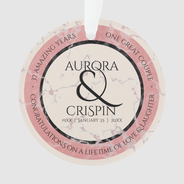 Élégant 37e anniversaire du Mariage Alabaster (devant)