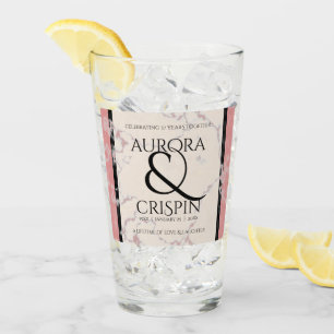 Elegant 37th Alabaster Wedding Anniversary Glass