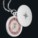 Elegant 37th Alabaster Wedding Anniversary Locket Necklace<br><div class="desc">Celebrate the 37th wedding anniversary in style with this commemorative locket! Elegant black lettering on a creamy, fine-grained white and rose gold marbled background add a memorable touch for this special occasion and extraordinary milestone. Customize with the happy couple's names, and add a date for their alabaster anniversary. Design ©...</div>