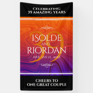 Elegant 39th Agate Wedding Anniversary Celebration Banner