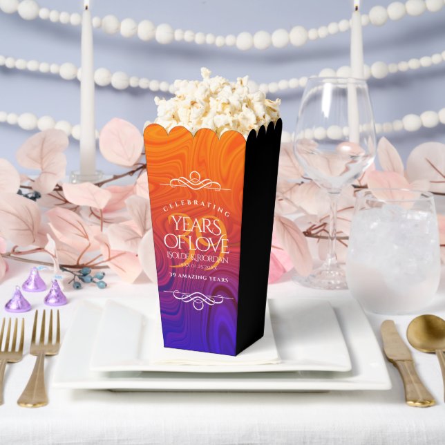 Elegant 39th Agate Wedding Anniversary Celebration Favor Box (Wedding)