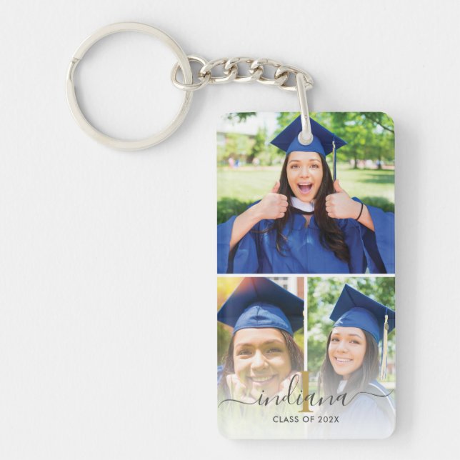 Élégant 3 Monogramme photo Diplôme personnalisé 20 (Devant)