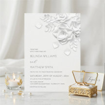 Elegant 3D White Paper Flowers Floral Wedding 