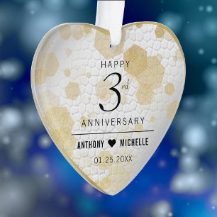 Élégant 3ème anniversaire Mariage en cuir