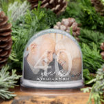Elegant 40th Anniversary Couple's Names 2-Photo Snowglobe<br><div class="desc">Honour four decades of love and commitment with this personalized 40th wedding anniversary photo snow globe. Thoughtfully designed to celebrate the ruby anniversary milestone, this custom keepsake features your chosen photo on the front, alongside the number “40 years” and the couple’s names. On the back, a second photo can be...</div>