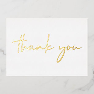 Elegant 40th Birthday Foil Thank You Card