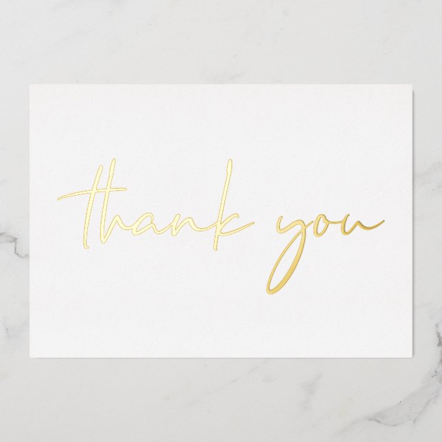 Elegant 40th Birthday Foil Thank You Card (Front)