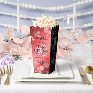Elegant 40th Ruby Wedding Anniversary Celebration Favor Box