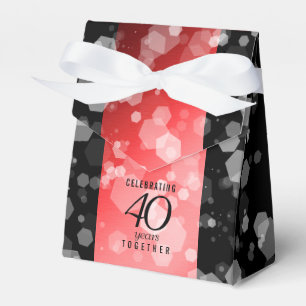 Elegant 40th Ruby Wedding Anniversary Celebration Favor Box