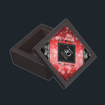 Elegant 40th Ruby Wedding Anniversary Gift Box<br><div class="desc">Celebrate the 40th ruby wedding anniversary with this stylish keepsake box! Elegant black and white lettering with hexagonal confetti on a ruby red background add a memorable touch for this special occasion and extraordinary milestone. Personalize with the couple's names and dates of marriage. Design © W.H. Sim. See more at...</div>