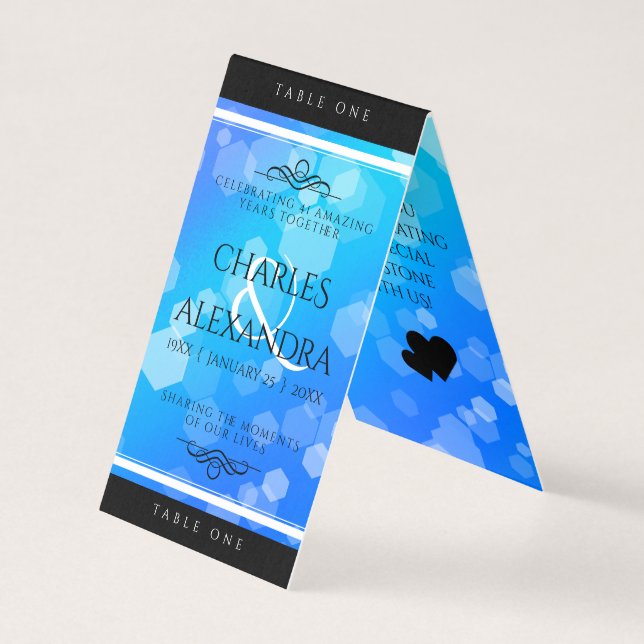 Elegant 41st Blue Topaz Wedding Anniversary (Front)