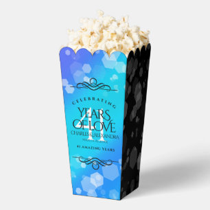 Elegant 41st Blue Topaz Wedding Anniversary Favor Box