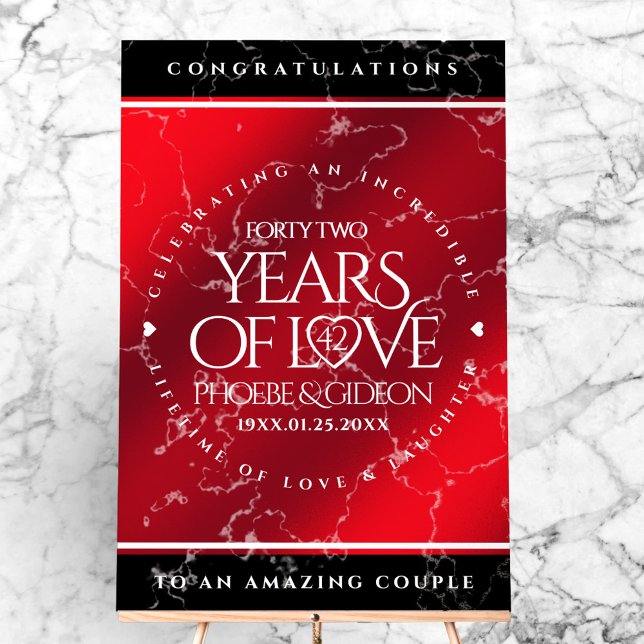 Elegant 42nd Jasper Wedding Anniversary Acrylic Sign (Elegant 42nd Jasper Wedding Anniversary Acrylic Sign Cover Photo)