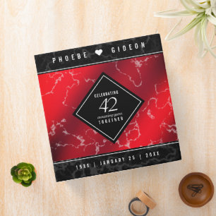 Elegant 42nd Jasper Wedding Anniversary Binder