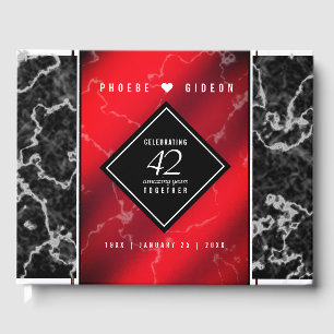 Elegant 42nd Jasper Wedding Anniversary Guest Book