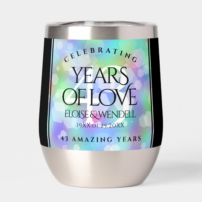 Elegant 43rd Opal Wedding Anniversary Celebration (Back)