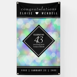 Elegant 43rd Opal Wedding Anniversary Celebration Banner