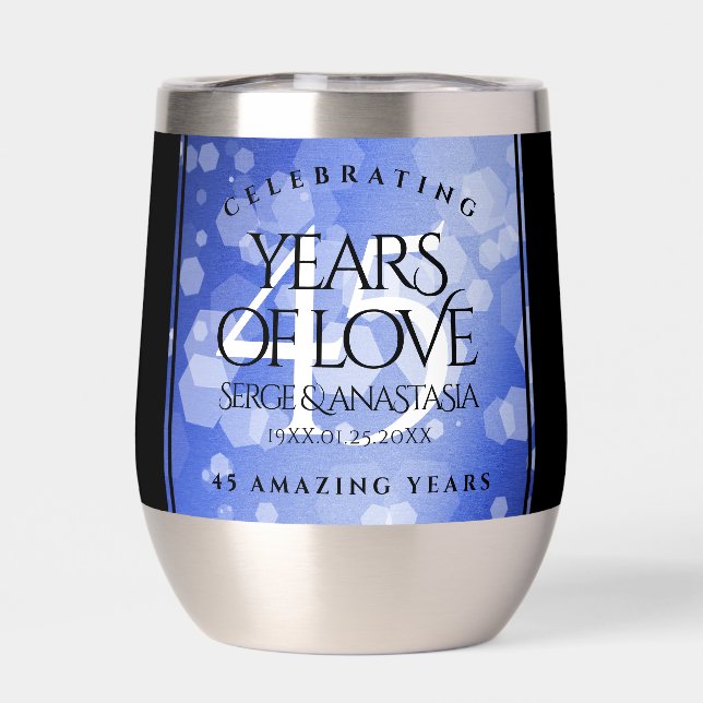 Élégant 45e anniversaire de Mariage Sapphire (Arrière)