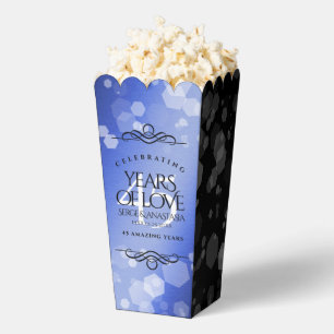 Elegant 45th Sapphire Wedding Anniversary Favor Box