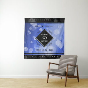 Elegant 45th Sapphire Wedding Anniversary Tapestry