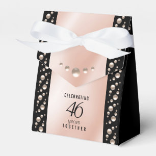 Elegant 46th Pearl Wedding Anniversary Celebration Favor Box