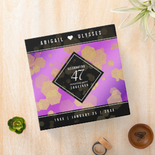 Elegant 47th Amethyst Wedding Anniversary Binder
