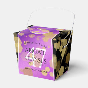 Elegant 47th Amethyst Wedding Anniversary Favor Box