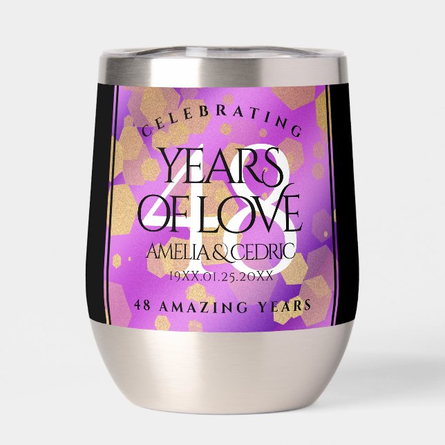 Élégant 48e anniversaire de Mariage d'Améthyste (Arrière)