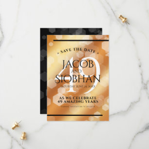 Elegant 49th Copper Wedding Anniversary Save The Date