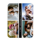 Elegant 4 Photo Collage Black Stripe