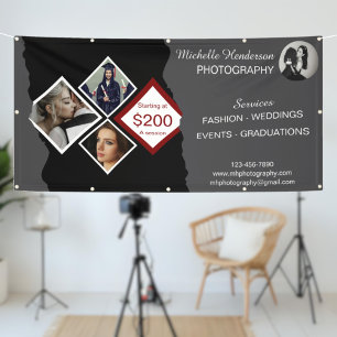 Elegant 4 Photo Photography Business Banner