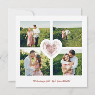 Elegant 4 Photos Instant Engaged Couple Session Save The Date