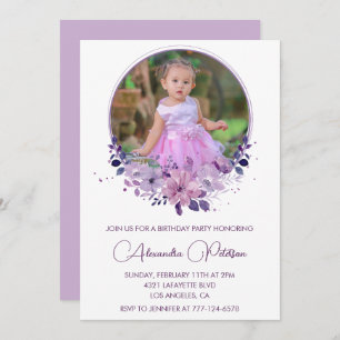 Elegant 4th birthday invitation Photo Elegant