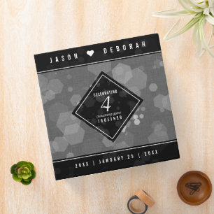 Elegant 4th Linen Wedding Anniversary Celebration Binder