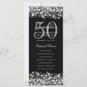 Élégant 50e anniversaire programme de fête Argent