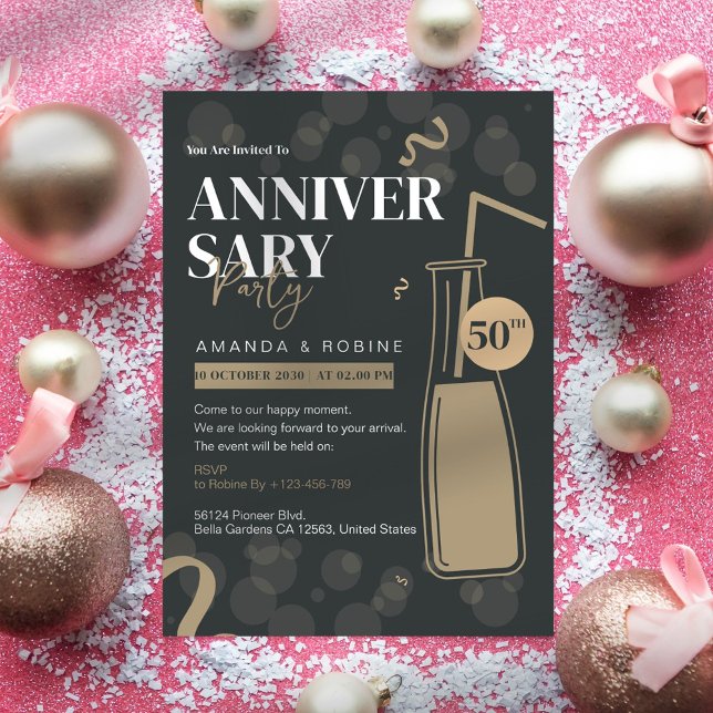 Elegant 50th Anniversary Invitation (Creator Uploaded)