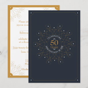 Elegant 50th Anniversary Invite