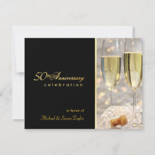 Elegant 50th Anniversary Party Invitations