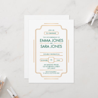 Elegant 50th Birthday Celebration Invitation 