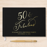 Elegant 50th Birthday Party Black Gold